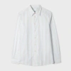 Ps By Paul Smith White Yarn-dyed Twisted Stripe Cotton Shirt Multicolour