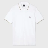 Ps By Paul Smith White Zebra Logo Polo Shirt With Contrast Tipping In White