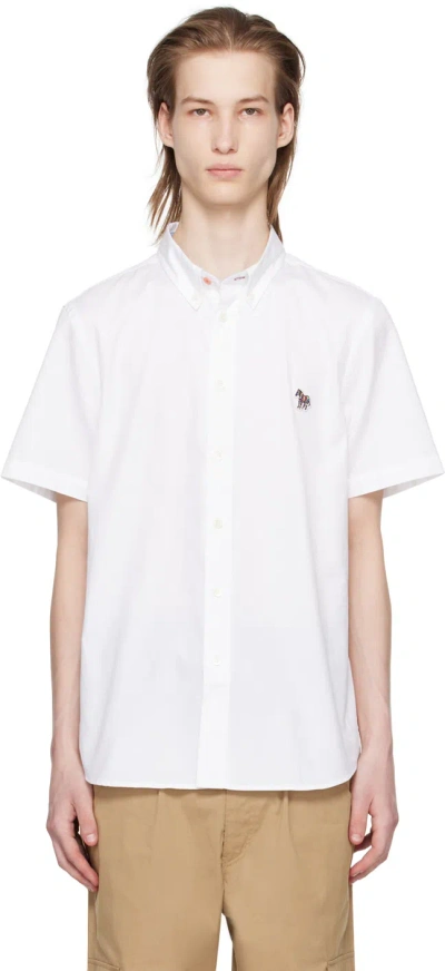 Ps By Paul Smith White Zebra Shirt In 01 White