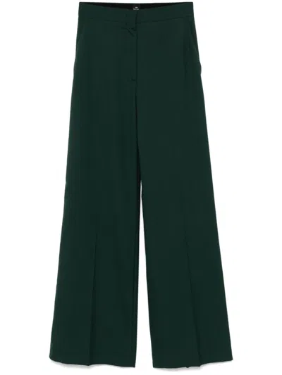 Ps By Paul Smith Wide Trousers In Green