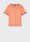 Ps By Paul Smith Women's Apricot Knitted Top With Frill Sleeves Orange In Orange