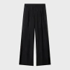 Ps By Paul Smith Women's Black Contrast Satin Wide-leg Trousers In Black