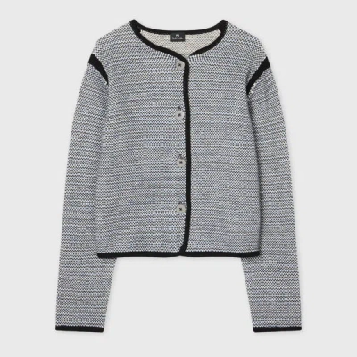 Ps By Paul Smith Women's Black Knitted Button Jacket