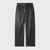 Ps By Paul Smith Women's Black Leather Trousers In Black