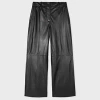 Ps By Paul Smith Women's Black Leather Trousers In Black