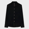 Ps By Paul Smith Ps Paul Smith Curved Hem Poplin Shirt In Black