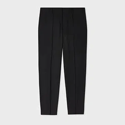 Ps By Paul Smith Women's Black Tapered-fit Wool Trousers