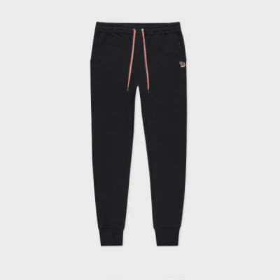 Ps By Paul Smith Women's Black Zebra Logo Cotton Sweatpants