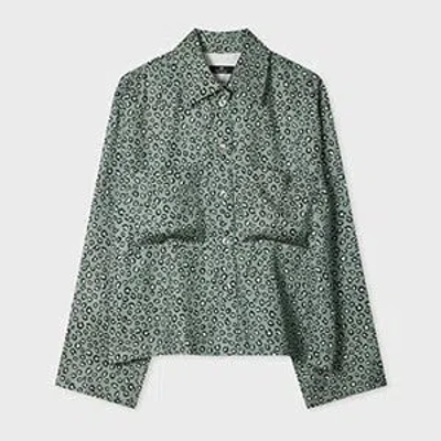 Ps By Paul Smith Women's Blue 'animal' Print Shirt In Green