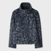 Ps By Paul Smith Women's Blue Animal Print Wool-blend Short Jacket In Blue