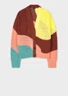 Ps By Paul Smith Ps Paul Smith Gradient Wave Knitted Cardigan In Purple