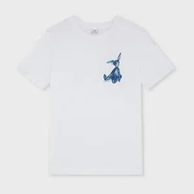Ps By Paul Smith Women's Cotton 'toy Bunny' T-shirt White