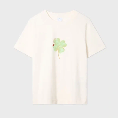 Ps By Paul Smith Women's Cream 'clover' T-shirt White