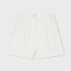 Ps By Paul Smith Women's Cream Denim 'happy' Shorts White In White