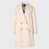 Ps By Paul Smith Women's Cream Double-breasted Wool-cashmere Coat White In White