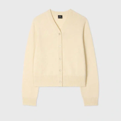 Ps By Paul Smith Women's Cream Knitted Cardigan White In Neutral