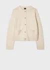 Ps By Paul Smith Women's Cream 'swirl' Placket Cardigan White In Neutral