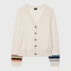 Ps By Paul Smith Women's Cream Zig Zag Sleeve Cardigan White