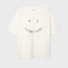 Ps By Paul Smith Women's Ecru 'animal Happy' T-shirt White In Neutral