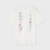 Ps By Paul Smith Women's Ecru Cotton 'embroidered Flowers' T-shirt White In White