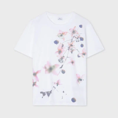 PS BY PAUL SMITH WOMEN'S 'FLORAL SPRAY' T-SHIRT WHITE