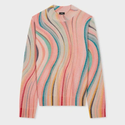 Ps By Paul Smith Women's Glitter 'swirl' Wool-blend Turtle Neck Sweater Multicolour