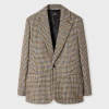 Ps By Paul Smith Women's Houndstooth Wool-blend Blazer Yellow In Yellow