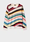 Ps By Paul Smith Women's Merino Wool 'swirl' Crew Neck Sweater Multicolour