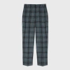 Ps By Paul Smith Women's Navy Check Wool-blend Trousers Blue In Blue