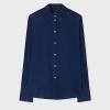 Ps By Paul Smith Women's Navy Silk-blend Blouse Blue In Blue