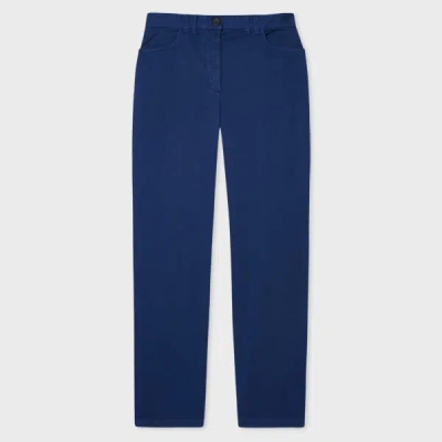 Ps By Paul Smith Women's Navy Stretch-cotton Slim-fit Chinos Blue