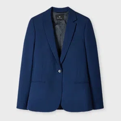Ps By Paul Smith Women's Navy Wool Blazer Blue