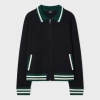 Ps By Paul Smith Women's Navy Wool-blend Collared Zip Cardigan Blue