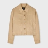 Ps By Paul Smith Women's Pale Khaki Cropped Jacket Green In Green