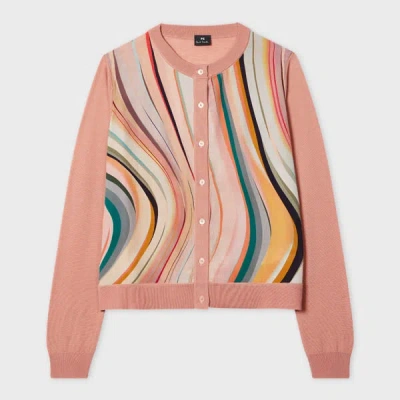 Ps By Paul Smith Ps Paul Smith Wool Striped Cardigan In Pink