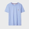 Ps By Paul Smith Women's Powder Blue Zebra Logo Cotton T-shirt