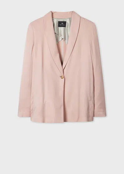 Ps By Paul Smith Women's Relaxed-fit Dusty Pink Lyocell Blazer