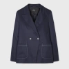 Ps By Paul Smith Women's Relaxed-fit Navy Cotton-blend Blazer Blue In Blue