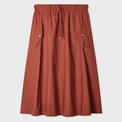 Ps By Paul Smith Women's 'rust' Drawstring Waist Skirt Red