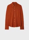 Ps By Paul Smith Women's Rust Orange Jersey Shirt In Orange