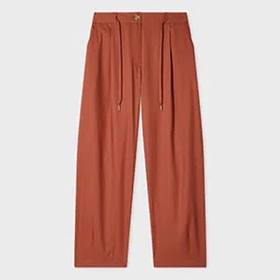 Ps By Paul Smith Women's Rust Red Balloon Trousers In Brown