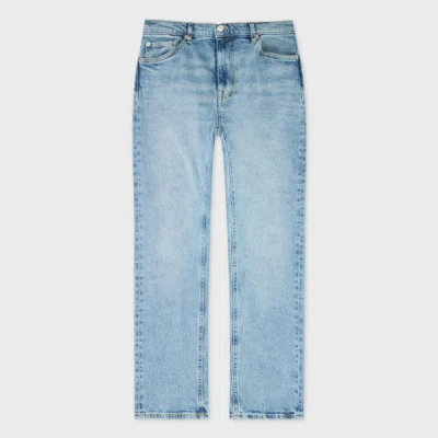 Ps By Paul Smith Women's Straight-fit Light-wash Jeans Blue