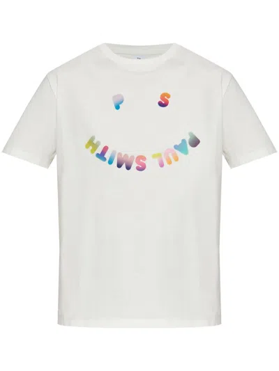 Ps By Paul Smith Ps Paul Smith Happy T-shirt In White