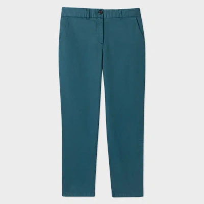 Ps By Paul Smith Women's Teal Chinos Blue