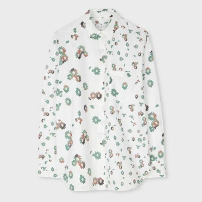 PS BY PAUL SMITH WOMEN'S WHITE 'CHAMOMILE FLORAL' SHIRT