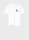 Ps By Paul Smith Women's White Heart Logo T-shirt In White