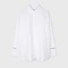Ps By Paul Smith Women's White Relaxed-fit 'swirl' Trim Shirt