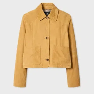 Ps By Paul Smith Women's Yellow Suede Jacket