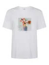 Ps By Paul Smith Ps Paul Smith Floral Printed Crewneck T In Blanco