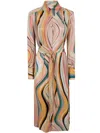 Ps By Paul Smith Artist-stripe Midi Dress In Multicolor
